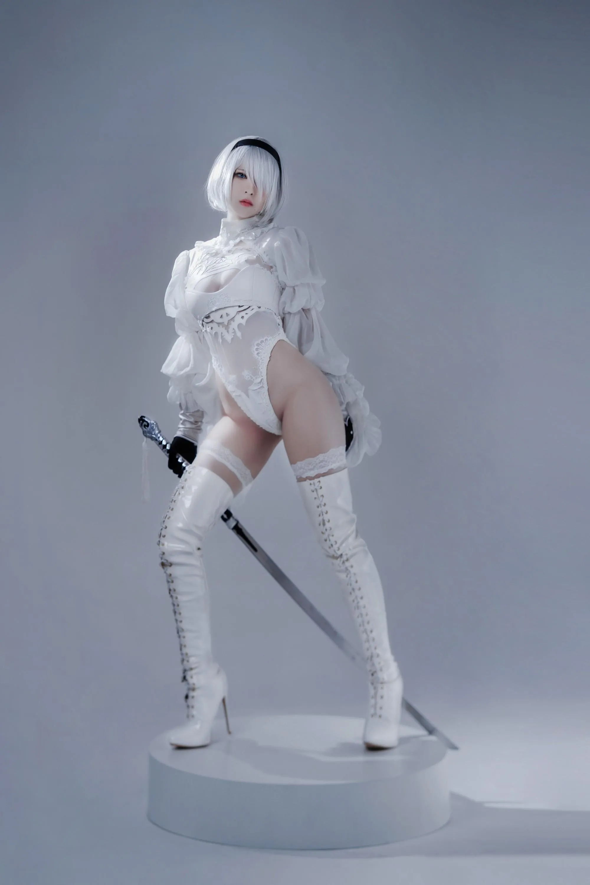 半半子 – NO.55 Automataヨルハ二号B型 白いドレス [51P]插图